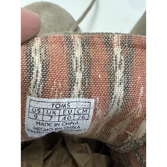 TOMS Women’s Suede Wedge Ankle Booties Taupe Size 9 M - Picture 9 of 12